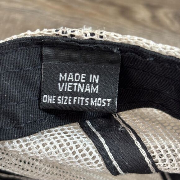 Drake Hat Cap Snap Back Mens One Size Brown White Mesh Trucker Patch Embroidered - Picture 6 of 6